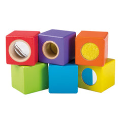 Johntoy - Bloques de Descubrimiento de Madera 6 Piezas - Juguetes de Actividad para Bebés