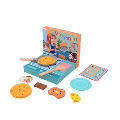 Johntoy - Set de Pancakes de Madera en Caja - Profesiones y Juegos de Rol
