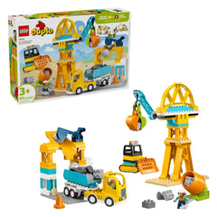 LEGO - DUPLO 3 en 1 Sitio de Construcción y Vehículos - Juguetes de Set de Construcción