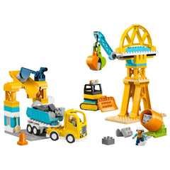LEGO - DUPLO 3 en 1 Sitio de Construcción y Vehículos - Juguetes de Set de Construcción