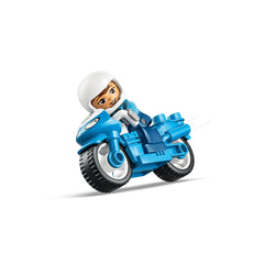 LEGO - DUPLO Motocicleta de Policía Azul - Juguetes de Set de Construcción