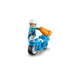 LEGO - DUPLO Motocicleta de Policía Azul - Juguetes de Set de Construcción