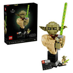 LEGO Star Wars Yoda Bust (75438) - 399 Pcs Attack of the Clones Collector Model - Age: +18 - Construction Set Toys