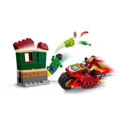Lego - Marvel Super Heroes - Iron Man with Bike and The Hulk - Construction Set Toys