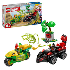 Lego - Marvel Super Heroes - Persecución del Vehículo Spin y Electro Dinosaurio - Juguetes de Construcción