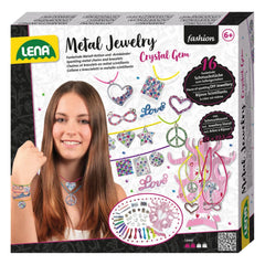 Lena - Conjunto de Joyería de Metal con Cristales y Gemas - Artes y Manualidades