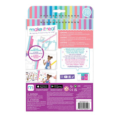 MAKE IT REAL - Fashion Design Sketchbook Blooming Vibes - Arts & Crafts