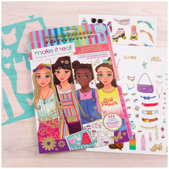 MAKE IT REAL - Fashion Design Sketchbook Blooming Vibes - Arts & Crafts