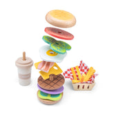 New Classic Toys - Pretend Professions - Fast Food Play Set - Wooden - 3 Years