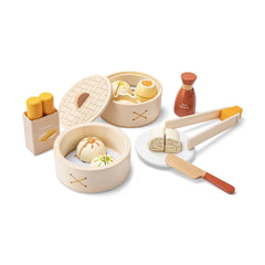 New Classic Toys - Pretend Professions - Wooden Dim Sum Play Food Set - 3+ Yrs - Educational Play