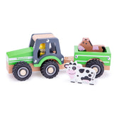 New Classic Toys - Tractor con Remolque - Animales - Vehículos de Juego