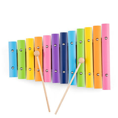 New Classic Toys - Xylophone With Music Book - 12 Bars - Musical Instruments