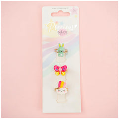 Nice - Spring Party 3 Pcs Rings Set Pack - Jewelry