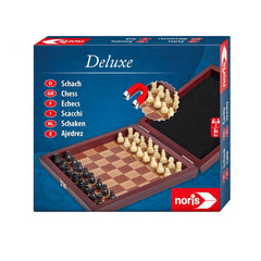 Noris - Ajedrez Magnético Deluxe en Caja de Madera - Juegos de Mesa - Edición Internacional - Juegos de Mesa