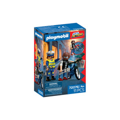 PLAYMOBIL - Robo de Bicicleta - City Action - +4 - Juguetes de Juego - 72076 - 80772076