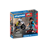 PLAYMOBIL - Persecución en Motocicleta - City Action - +4 - Juguetes - 72079 - 80772079