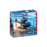 PLAYMOBIL - Helicóptero de Policía - City Action - +4 - 72080 - 80772080