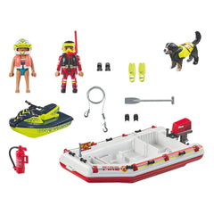 Playmobil Action Heroes Fire Boat With Water Scooter - 71464
