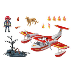 Playmobil Action Heroes Firefighter Plane With Extinguishing Function - 71463