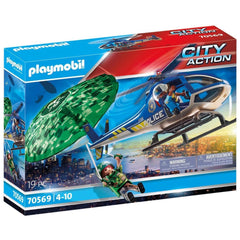 Playmobil City Action Helicóptero de Policía - Persecución en Paracaídas - 70569