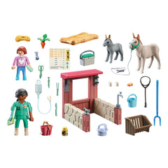 Playmobil Country Farm Veterinarian With The Donkeys - 71471
