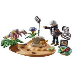 Playmobil Dinos Nido de Estegosaurio con Ladrón de Huevos - 71526