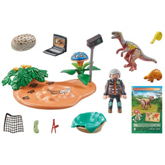 Playmobil Dinos Nido de Estegosaurio con Ladrón de Huevos - 71526