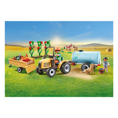 Playmobil Mi Vida Tractor Con Remolque Y Tanque De Agua - 71442
