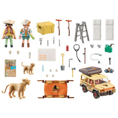 Playmobil Wiltopia With The Off-Road Vehicle At The Lions - 7129