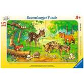 Ravensburger - Animales del Bosque para Bebés - 15 Piezas - Rompecabezas