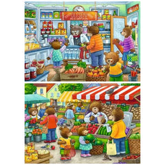 Ravensburger - Vamos a Comprar - 2x12 Piezas - Rompecabezas