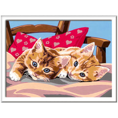 Ravensburger - Creart Two Cuddly Cats - Painting By Numbers - Arts & Crafts