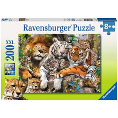 Ravensburger - Acurrucando Grandes Felinos - 200 Piezas - Rompecabezas