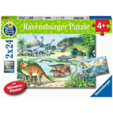 Ravensburger - Dinosaurios - Sus Hábitats - 2x24 Piezas - Rompecabezas