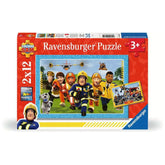 Ravensburger - Fireman Sam - El rescate se acerca - 2x12 piezas - Puzzles