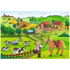 Ravensburger - Hardworking On The Farm - 2x12 Pieces - Puzzles