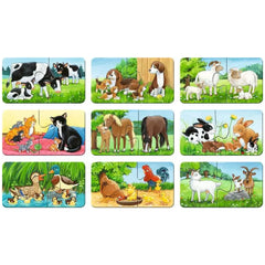 Ravensburger - Mis Primeros Rompecabezas - Familias de Animales en la Granja - 2X9 Piezas - Rompecabezas