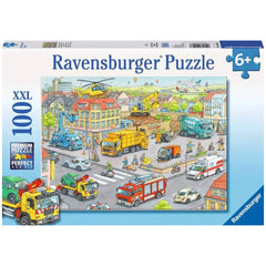 Ravensburger - Vehículos en la ciudad - 100 piezas - Rompecabezas