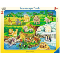Ravensburger - Visita al zoológico - 14 piezas - Rompecabezas