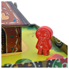 Red Glove - Hansel & Gretel Board Game for Kids & Families Ages 5+ - Fun Educational Cooperative Tile-Matching Game for 2-4 Players with Wooden Figures and Witch's House - RG2074 - Italian Edition