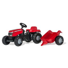 Rolly Toys - Rollykid Mf Deere Tractor con Remolque Juguetes de Montar