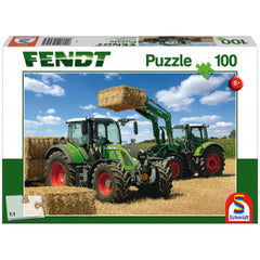 Schmidt Spiele - Fendt 724 Vario, Fendt 716 Vario con cargadora frontal Cargo 4x85 100 Pcs - Puzzles