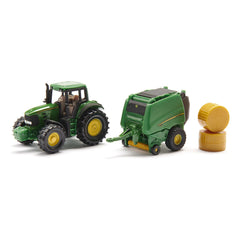 Siku - John Deere tractor with round baler - Play Vehicles