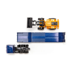 Siku - Camión MAN con remolque bajo y cargadora de ruedas JCB - Vehículos de Juego