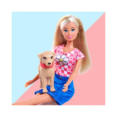 Simba - Muñecas - Steffi Love Perro Divertido con Cachorro - 3 Años - Juego Interactivo
