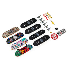 Tech Deck - Tabla de dedos de 96 mm con diseños auténticos, paquete de 4 - Variados