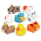 Teorema - Bath Toys - GoGo Gommosi Farm Animal Set - Rubber - 18M+ - Educational Play