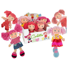 Teorema - Muñecas - Muñeca de peluche Carlotta - Pelo colorido - 3+ Años