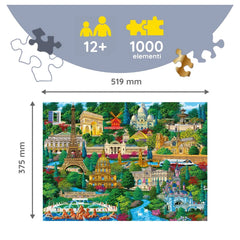 Trefl - Woodcraft French Alley - Puzzles - 14+ - TRF20142