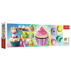 Trefl - Rompecabezas Panorama de 1000 Piezas - Cupcakes Coloridos - 14+ - TRF29045